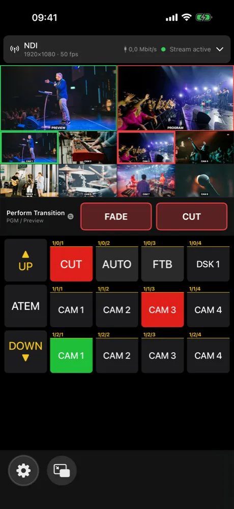 Multiview Live main screen